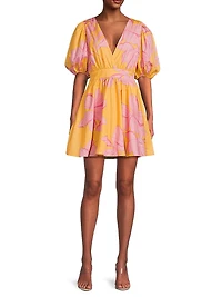 Letty Cotton Puff-Sleeve Minidress