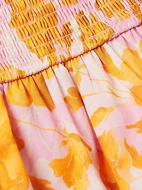 Stefani Floral Cotton Bustier Maxi Dress