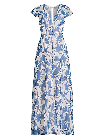 Nia Floral A-Line Maxi Dress