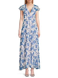 Nia Floral A-Line Maxi Dress