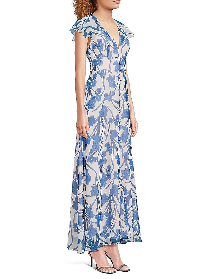 Nia Floral A-Line Maxi Dress