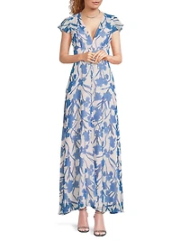 Nia Floral A-Line Maxi Dress