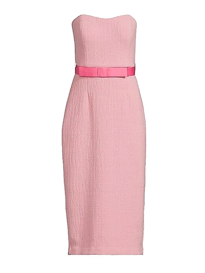 Carter Knit Jacquard Strapless Midi-Dress