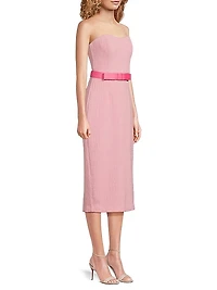 Carter Knit Jacquard Strapless Midi-Dress