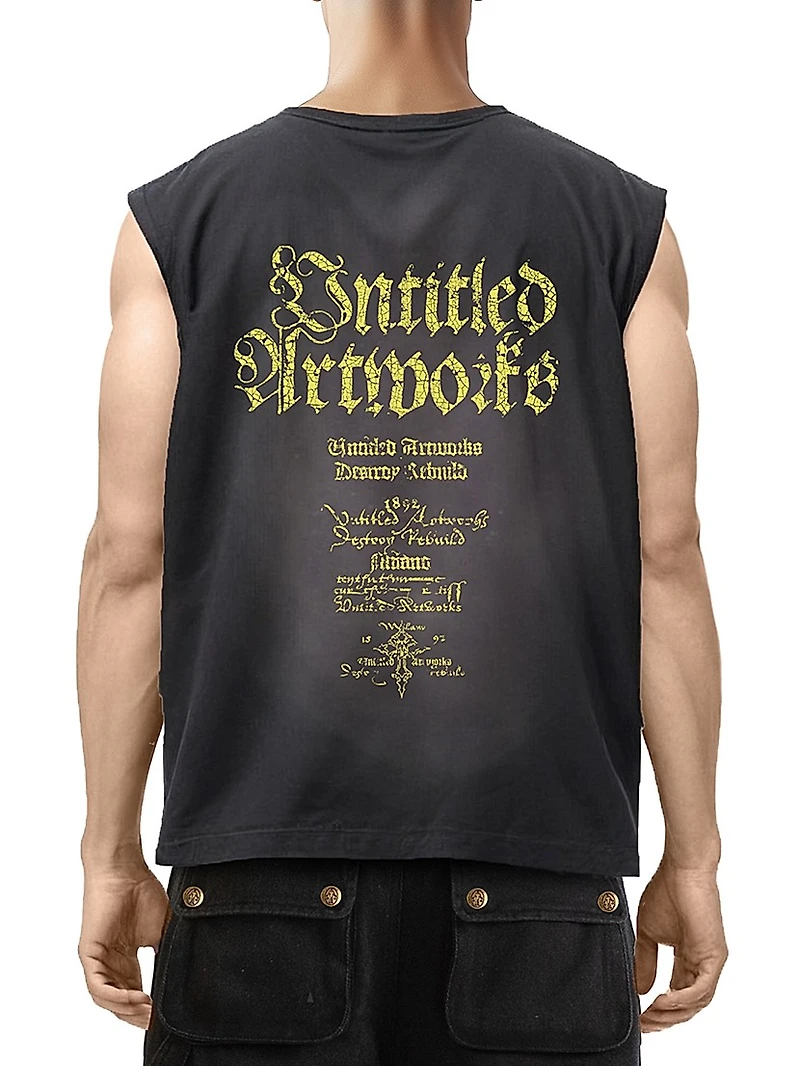 Destroy and Rebuild Distressed Cotton Oversized Tank