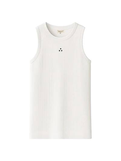 Destroy and Rebuild Rivet Rib-Knit Cotton Tank