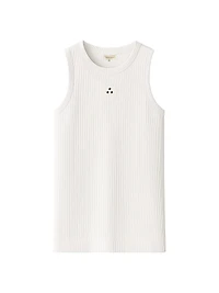 Destroy and Rebuild Rivet Rib-Knit Cotton Tank