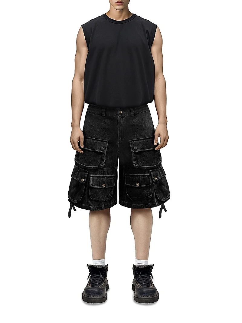 Destroy & Rebuild Oversized Cargo Shorts