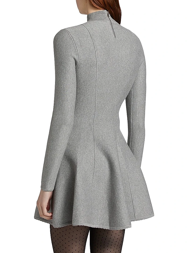 Corset Long-Sleeve Minidress