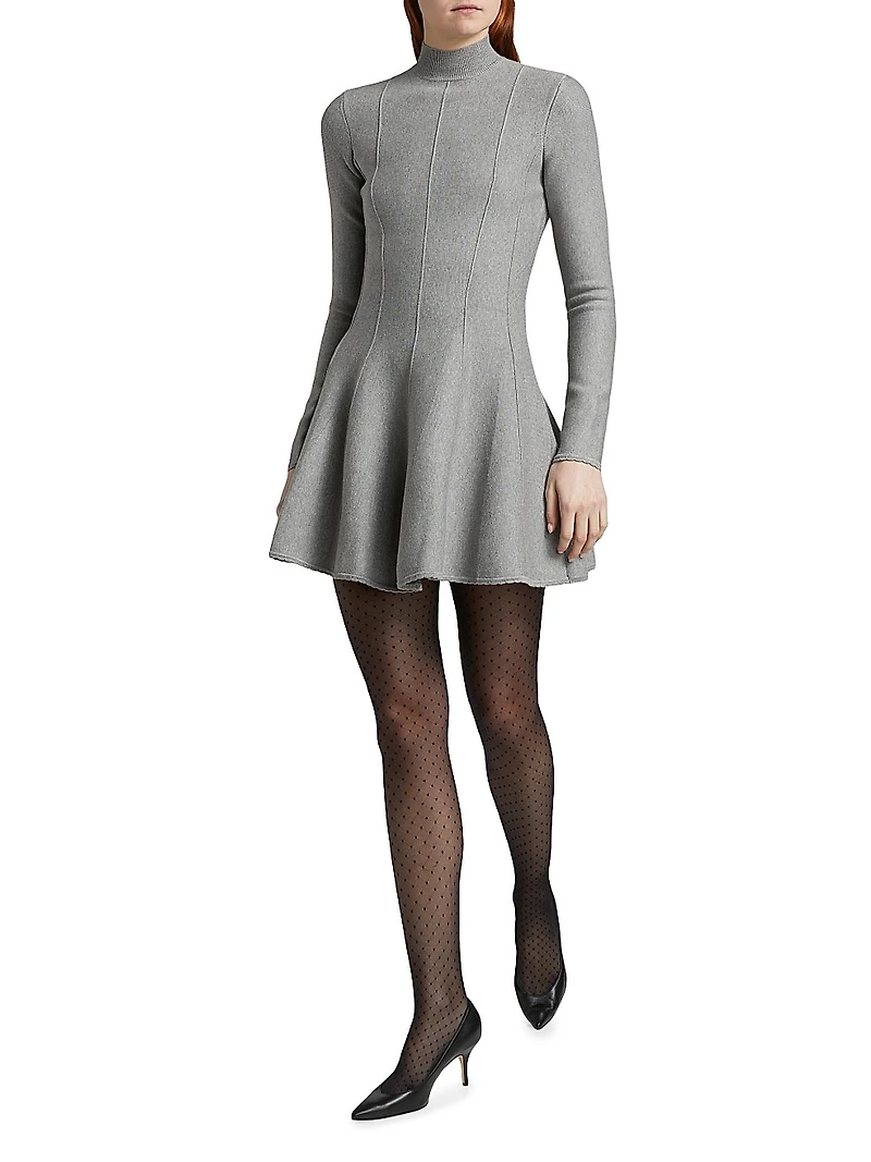 Corset Long-Sleeve Minidress