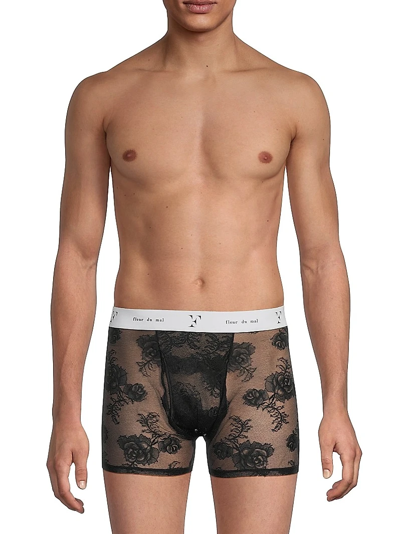 Floral Bouquet Lace Boxer Brief