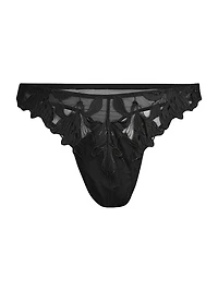 Lily Embroidered Stretch Thong