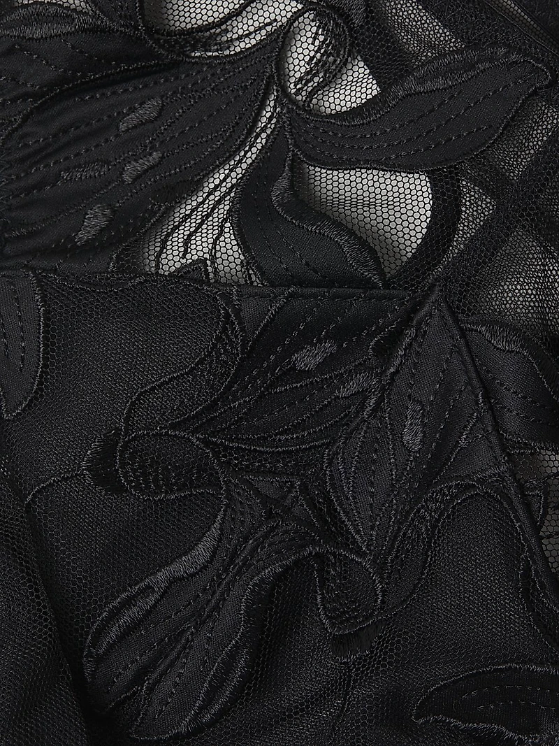 Lily Embroidered Stretch Thong