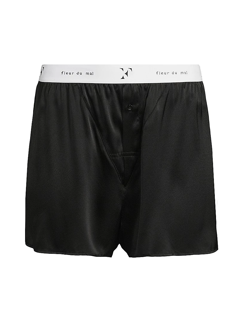 Logo Silk Boxer Trunks