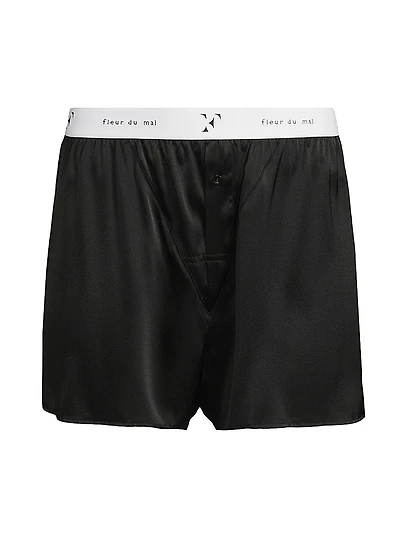 Logo Silk Boxer Trunks