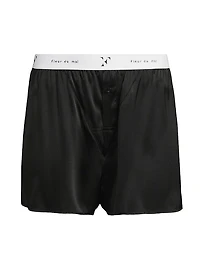Logo Silk Boxer Trunks