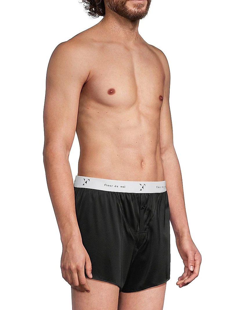 Logo Silk Boxer Trunks