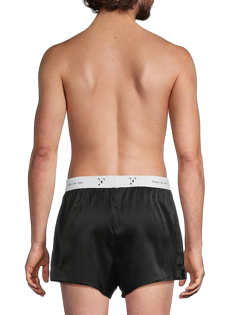 Logo Silk Boxer Trunks