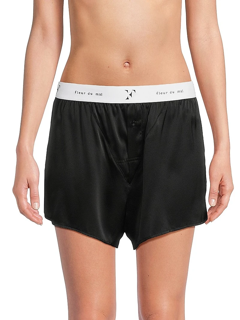 Logo Silk Boxer Trunks