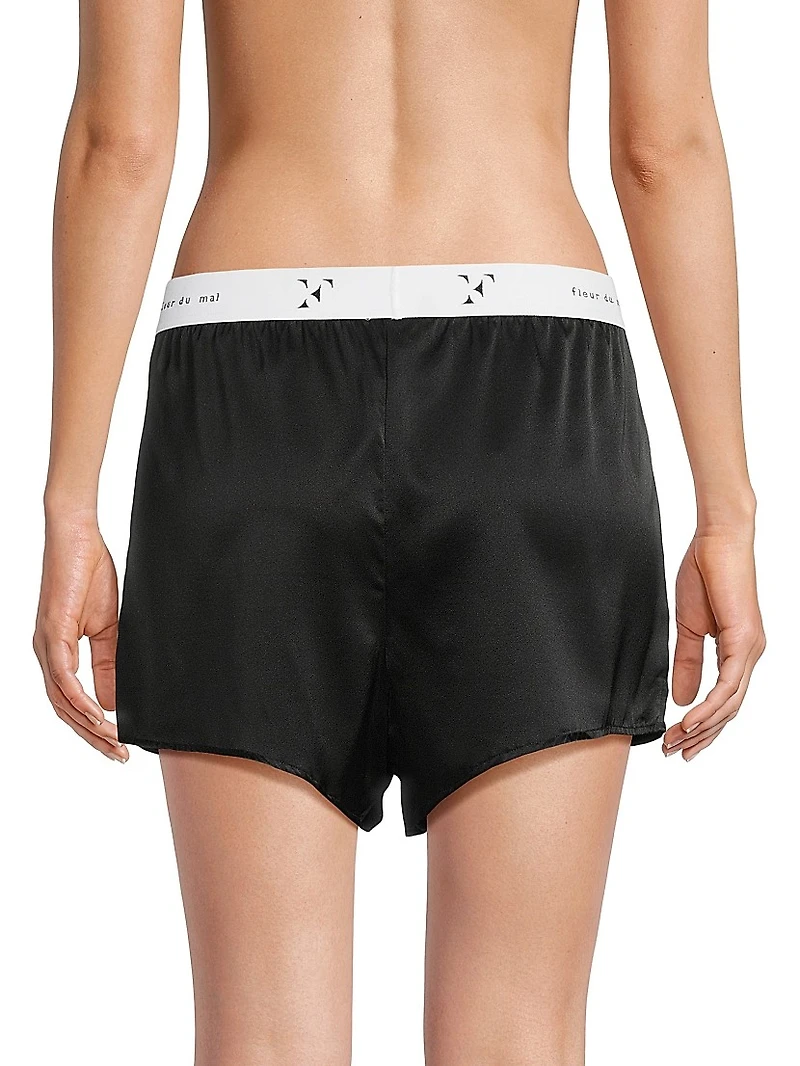 Logo Silk Boxer Trunks