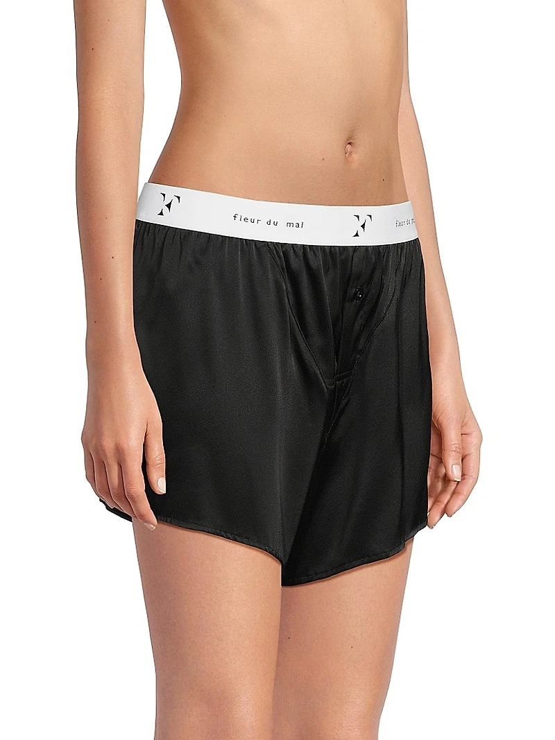 Logo Silk Boxer Trunks