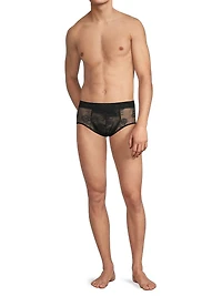 Bouquet Sheer Floral Lace Brief