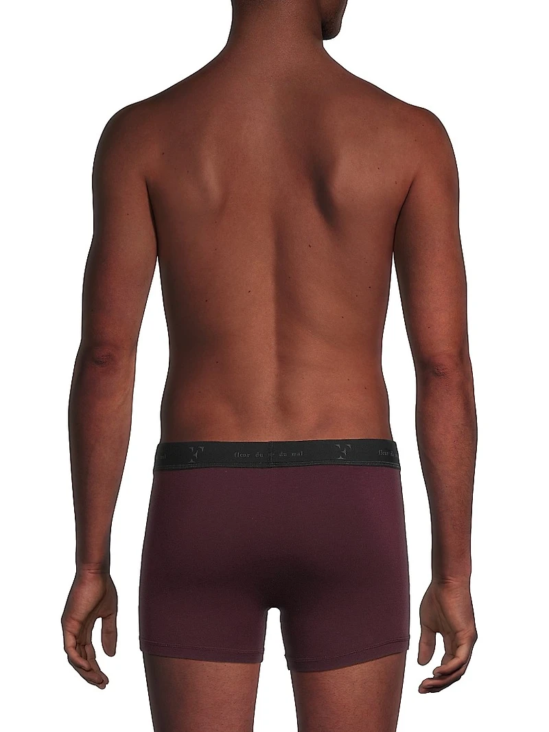 Three-Pack Logo Stretch-Cotton Boxer Set