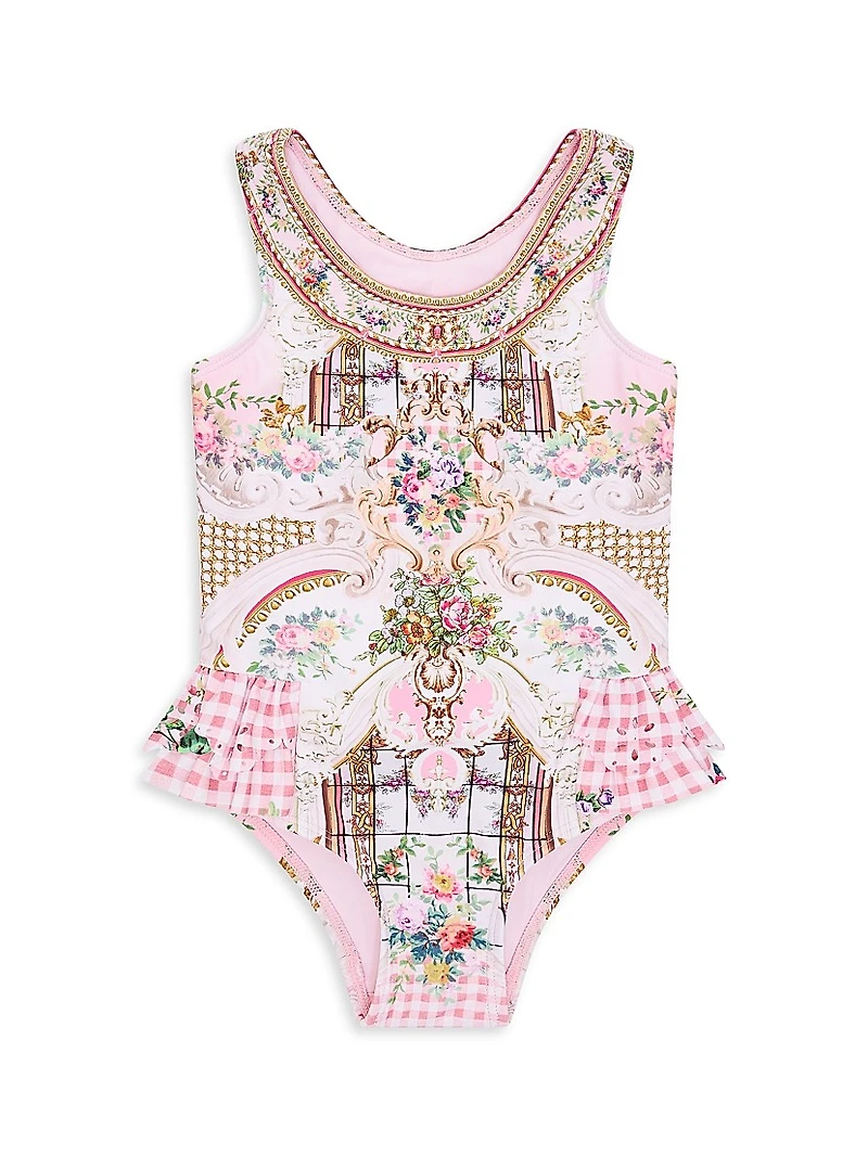 Baby Girl's Lisbon Lullaby Ruffle-Back One-Piece Swimsuit