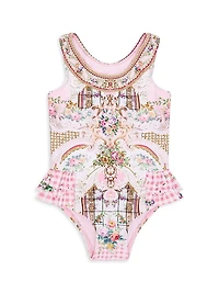 Baby Girl's Lisbon Lullaby Ruffle-Back One-Piece Swimsuit