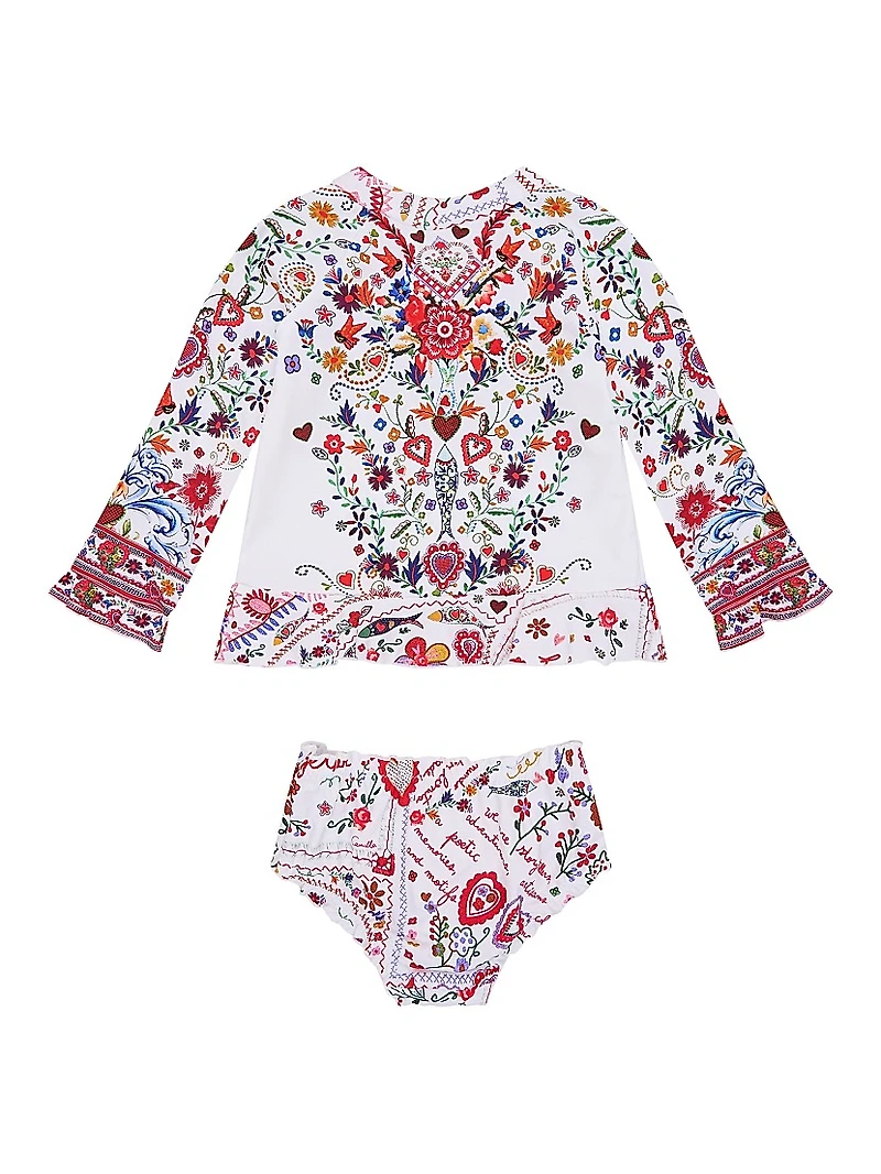 Baby Girl's Faith, Luck & Justice Rashie Set