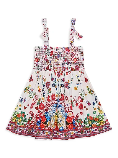 Baby Girl's Faith, Luck & Justice Shirred Dress