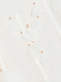 Dawning Petal Linen-Silk Midi-Dress