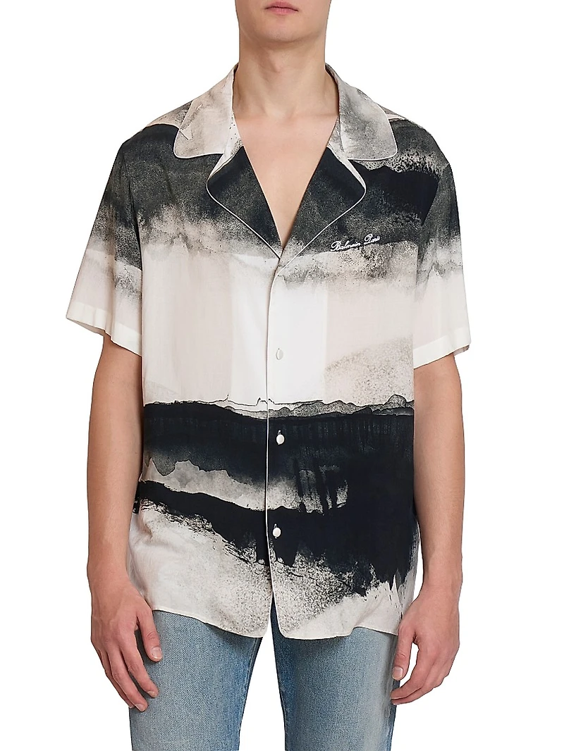 Moon Print Camp Shirt
