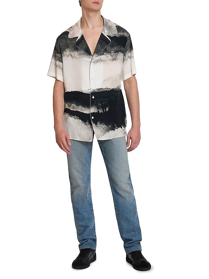 Moon Print Camp Shirt