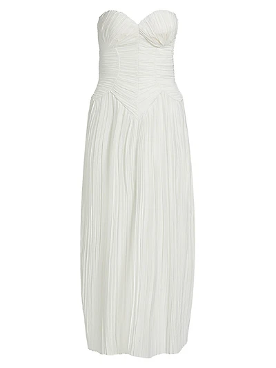 Ashika Pleated Strapless Gown