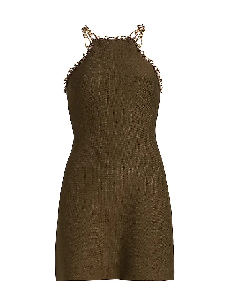 Prati Chain-Link Knit Minidress