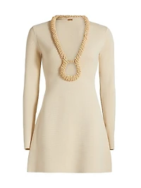 Zev Beaded Knit Minidress