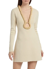 Zev Beaded Knit Minidress