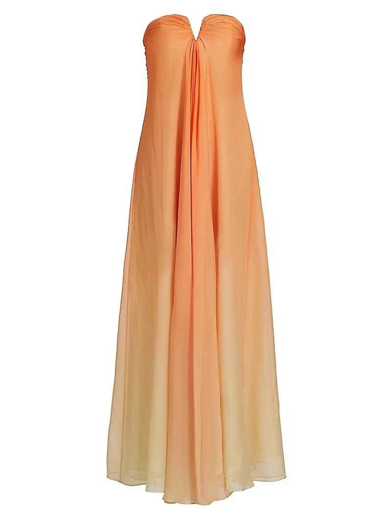 Janelle Ombré Strapless Gown