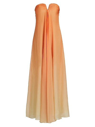 Janelle Ombré Strapless Gown