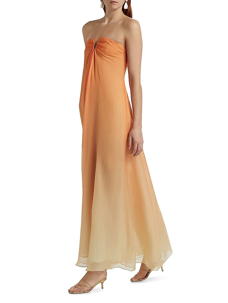 Janelle Ombré Strapless Gown