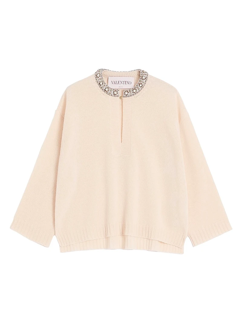 Embroidered Wool Sweater