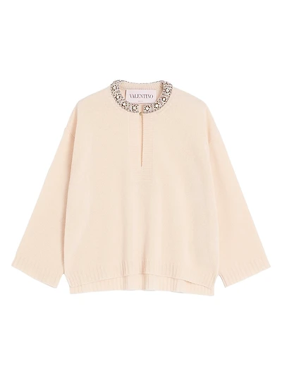 Embroidered Wool Sweater