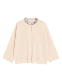 Embroidered Wool Sweater