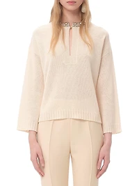 Embroidered Wool Sweater