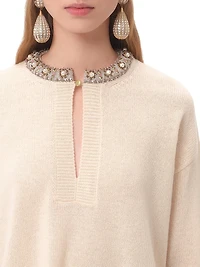 Embroidered Wool Sweater