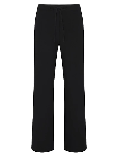Cotton Jersey Straight-Leg Pants