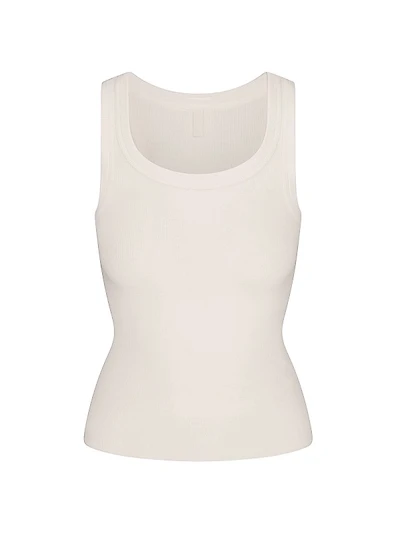 Cotton Rib Scoop Neck Tank