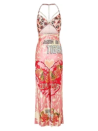 Pink Porto Floral Silk Charmeuse Slipdress