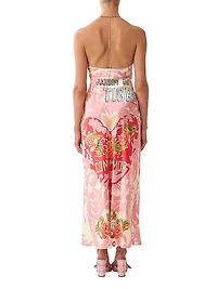 Pink Porto Floral Silk Charmeuse Slipdress